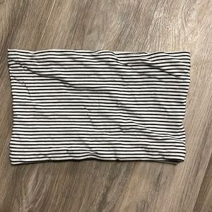 Strapless bandeau striped top. Size smal